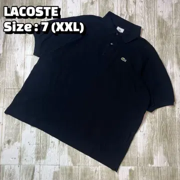 LACOSTE 반팔 피케 셔츠 블랙 7 XXL 라코스테