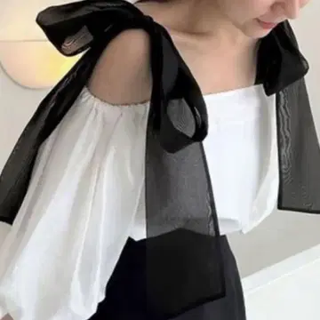 스나이델 SNIDEL 오프숄더 리본 블라우스 오프숄더