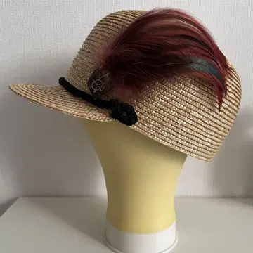 CA4LA 승마풍 캡 천연 소재 햇 카시라 브로치 부착