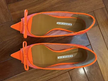 PIPPICHIC 오렌지 메쉬 플랫슈즈
