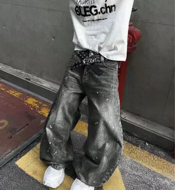 와이드 데님 팬츠 y2k 와이드 데님 데님 팬츠 배기 팬츠