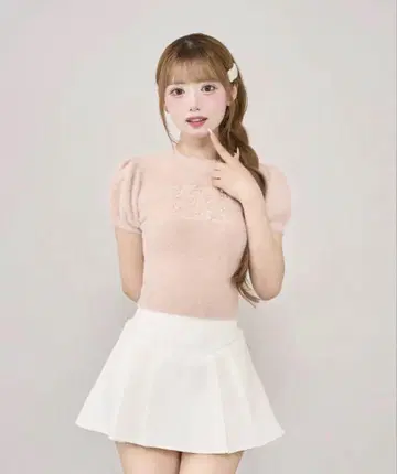 Darich 팬시 비즈 DD 로고 니트탑