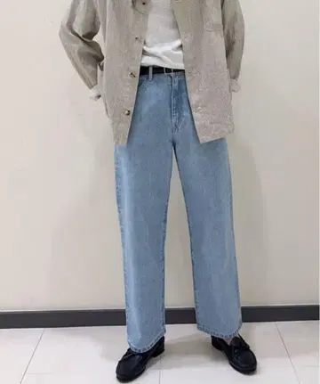 steven alan 13.5oz 데님 5포켓 배기 테이퍼드 팬츠
