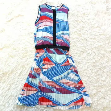 SPORTMAX CODE 슬리브리스 플리츠 원피스 38 시스루