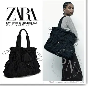 ZARA 개더 숄더백 카와시리 렌 착용