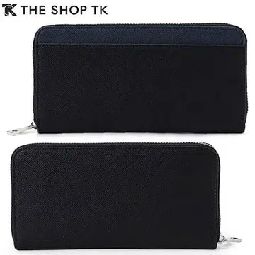 새상품 THE SHOP TK 사피아노 가죽 라운드 지퍼 장지갑