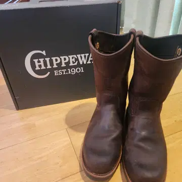 CHIPPEWA 브라운 웨스턴 부츠