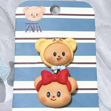 버터베어 Butterbear x ZARA 곰돌이 헤어핀
