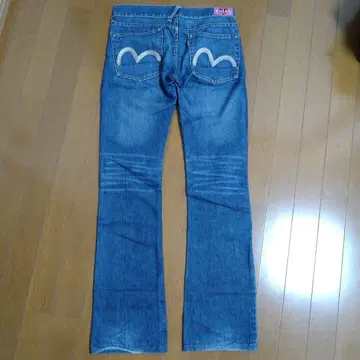 에비수 청바지 EVISU 데님 갈매기 레인보우 스티치