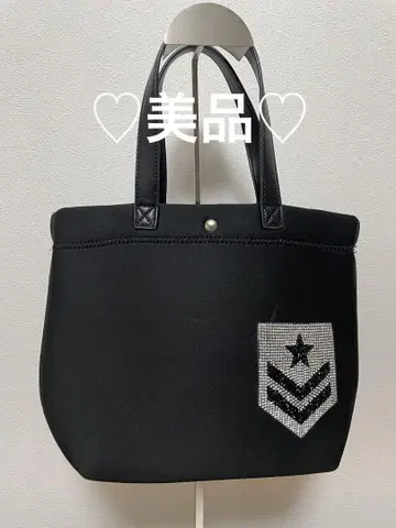 새상품급 비쥬 장식 블랙 토트백