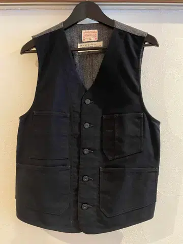 BONCOURA 본쿠라 몰스킨 베스트 36 사이즈 네이비