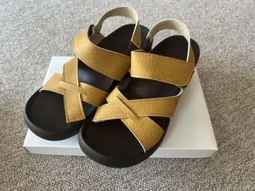 Re:getA 크로스 벨트 웨지 샌들