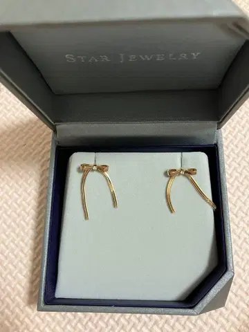 Star Jewelry 골드 리본 귀걸이