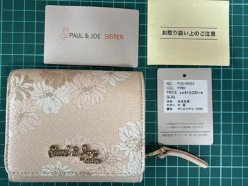 Paul & Joe 꽃무늬 3단 지갑 핑크