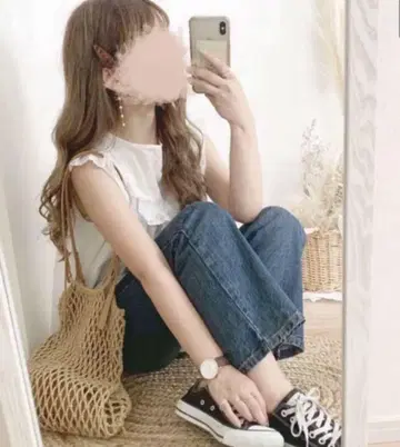 로리즈팜 복조리 마크라메 토트