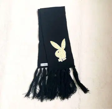 플레이보이 로고 프린지 머플러