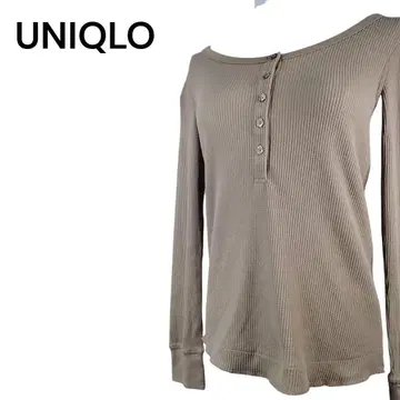 <인기> UNIQLO 와플 헨리넥 티셔츠, 풍성하고 부드러운 감촉