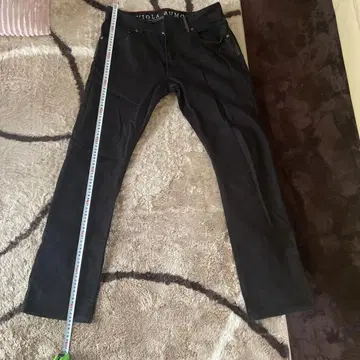 블랙 데님 팬츠 스트레이트 레그