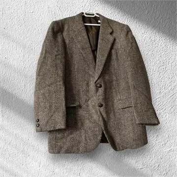 Harris Tweed 해리스 트위드 체크 무늬 테일러드 자켓