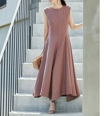 택 포함 새상품 아앙스 불규칙 Hem 원피스 핑크 M