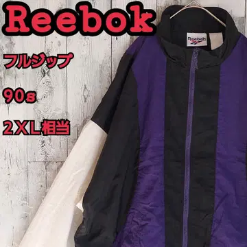 Reebok 리복 90s 풀 집업 자수 나일론 재킷 2XL 상당