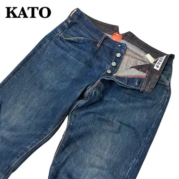 카토 [KATO] 다크 네이비 셀비지 데님 신치 벨트 사이즈 31