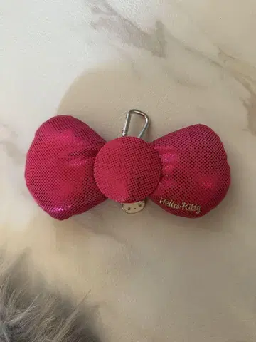 Hello Kitty 리본 모양 키링 핑크 USJ