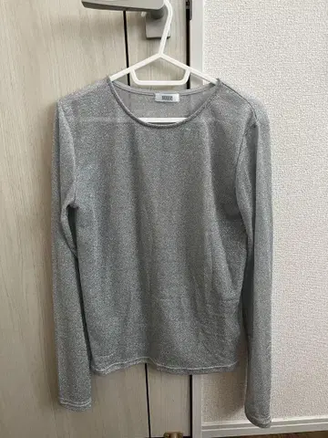 실버 긴팔 상의 로리즈팜 시어 라메