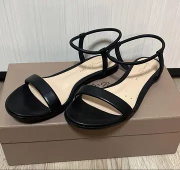Gianvito Rossi JAIME 05 가죽 플랫 샌들 36