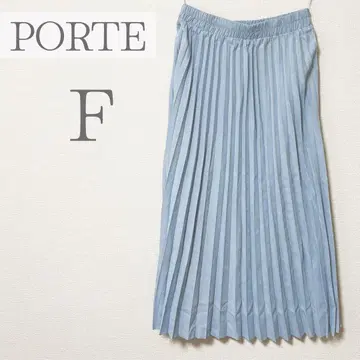 PORTE 플리츠 스커트 F 라이트 블루