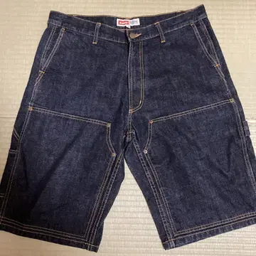 XLARGE 데님 더블니 페인터 숏팬츠 34인치