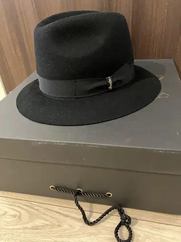 볼사리노 Borsalino 중절모 size 60 블랙 흑