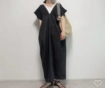 시마무라 데님 셔링 원피스