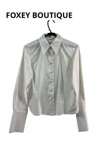 FOXEY BOUTIQUE 화이트 셔츠 긴팔 면100% 사이즈40
