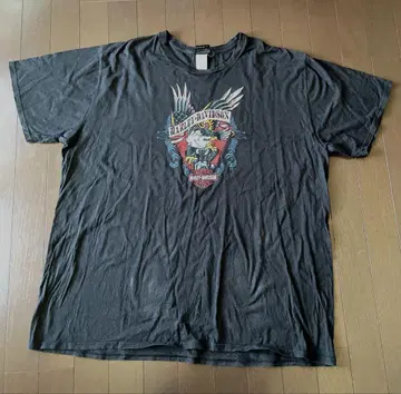 Harley Davidson 이글 프린트 티셔츠 반팔 블랙