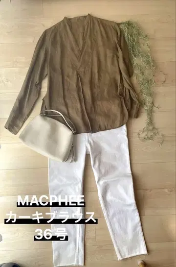 MACPHEE 카키 블라우스 36호