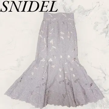컨디션 최상 SNIDEL 커팅 레이스 머메이드 스커트