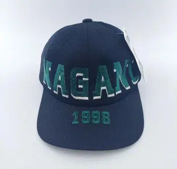 공식 나가노 올림픽 모자 캡 1998년 데드스탁 블랙 x 그린