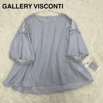 새상품 GALLERY VISCONTI 갤러리 비스콘티 스트라이프 리본
