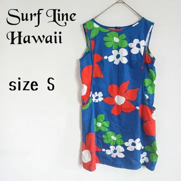 Surf Line Hawaii 슬리브리스 원피스 미국제 면 100%