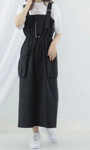 레이빔즈 카고 포켓 살로펫 원피스