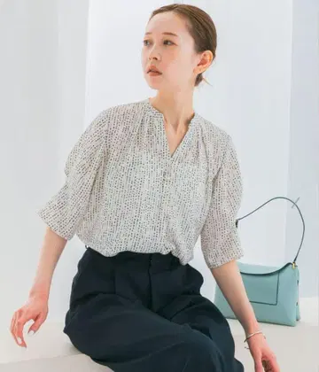 워셔블 도트 블라우스 rosso 25/ss