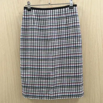 유나이티드 애로우즈 체크 무늬 타이트 스커트 F0815A06