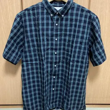 엑스라지 체크 무늬 반팔 셔츠 XL 사이즈