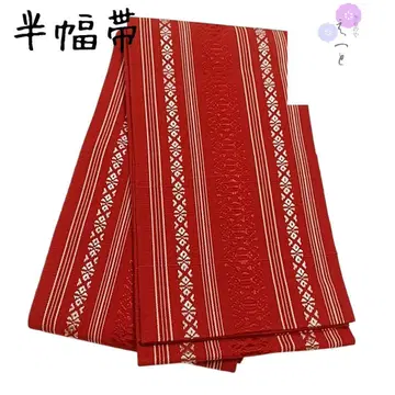 14 반폭 오비 빨간색 헌상 패턴