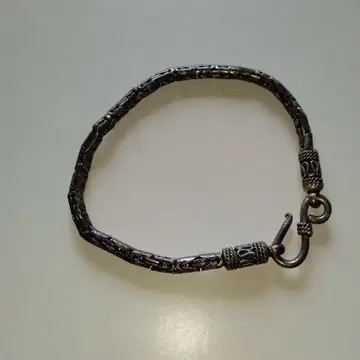 실버 뜨개질 팔찌 약 20cm