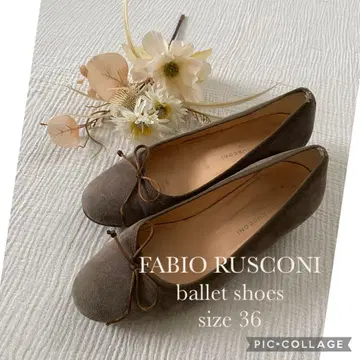 FABIO RUSCONI 스웨이드 발레 슈즈 36 23cm