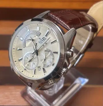 CASIO EDIFICE EFV-580 WR100 크로노그래프 가죽 밴드