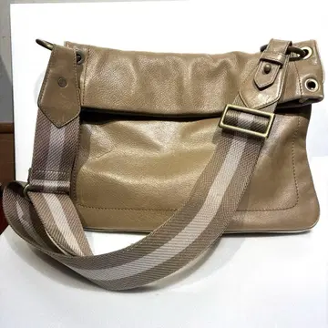 BALLY 베이지 가죽 숄더백