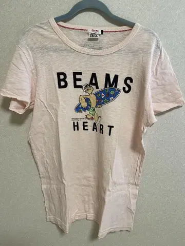 뽀빠이 BEAMS HEART 서핑 캐릭터 티셔츠 L 사이즈